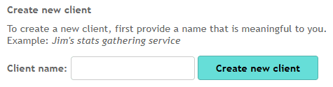 Create a new client named CasinoFlux