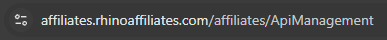 Base URL in the affiliate platform login URL