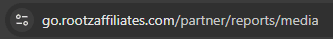 Base URL visible in the affiliate platform login URL